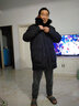 雅鹿羽絨服男中老年中長款加厚保暖連帽毛領老年人外套寬松爸爸防寒服 黑色 （內膽可單穿+加絨加厚） 3XL (190) 適合165-180斤 曬單實拍圖