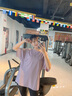 瑜跑新款大碼瑜伽服女夏寬松健身房運(yùn)動(dòng)套裝胖MM200斤跑步速干衣 紫色上衣+紫色邊七分褲 2XL （145-165斤） 曬單實(shí)拍圖