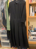 ROEYSHOUSE羅衣氣質(zhì)七分袖針織連衣裙秋冬新款女黑色褶皺大擺裙子05860 黑色 M 曬單實(shí)拍圖