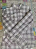東楓純棉格子長(cháng)袖襯衫男簡(jiǎn)約百搭春秋新款休閑外套男日系時(shí)尚舒適透氣襯衣男 灰色 L 曬單實(shí)拍圖