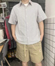 益帛條紋短袖襯衫男夏季薄款日系簡(jiǎn)約休翻領(lǐng)半袖襯衣閑百搭上衣外套男 灰色 L【建議110-130斤】 曬單實(shí)拍圖
