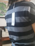 PHJ 短袖T恤女夏季新款韩版修身显瘦条纹半袖体桖衫中年女士圆领上衣 灰条纹 M 实拍图