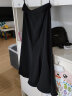 范思蓝恩22FS2036法式分割鱼尾半身裙女夏季新款A字高腰伞裙 黑色 L 实拍图