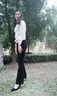 歐潤娜 休閑褲女新款高腰直筒西褲女春秋垂感墜感微喇叭褲長褲 黑色 請拍下正確尺碼 曬單實拍圖
