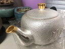 蘭亭紫苑 銀壺純銀999泡茶壺手工足銀 蜻蜓荷花壺功夫銀茶具銀茶壺日式煮茶壺家用送禮 曬單實(shí)拍圖