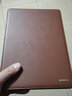 冉閱 ipad air2保護套真皮A1474 A1566 A1893蘋(píng)果簡(jiǎn)約休眠皮套a1822殼 棕色_配送鋼化膜 Air1//Air2 曬單實(shí)拍圖