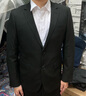 海派浩宇 西服套裝男修身商務(wù)正裝西裝面試職業(yè)裝套西單開(kāi)衩新郎結婚禮服 1698黑色（西服+西褲） 2XL (180) 曬單實(shí)拍圖