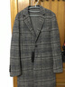 巴魯特（Brloote）羊毛雙面呢大衣男復古格寬松質(zhì)感中長(cháng)外套冬裝 灰色 165/88A 曬單實(shí)拍圖