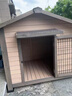 福遠新款室外防腐實(shí)木狗屋小中大型犬寵物狗房子犬舍狗別墅金毛泰迪窩 淺灰色 XL-大型 曬單實(shí)拍圖