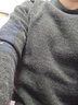 花花公子新款加絨加厚圓領(lǐng)毛衣男秋冬季男裝毛線衣青少年學(xué)生冬裝潮流韓版 灰色-加絨 XL 曬單實(shí)拍圖