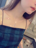 法蔻（farcoko）品牌莫桑鉆石pt950鉑金項鏈女士白金鎖骨鏈生日禮物送女友老婆 鉑金款-丘比特之箭項鏈 【免費刻字】 曬單實(shí)拍圖