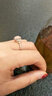 芯奢戒指女仿粉水晶戒指食指指環(huán)玫瑰金開(kāi)口百搭手飾品 曬單實(shí)拍圖