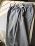 米子旗休閑褲子女春秋季2025新款寬松加絨運動(dòng)束腳長(cháng)褲高腰哈倫衛褲 春秋黑字380左側邊小腿 灰色 XL 120-135斤 曬單實(shí)拍圖
