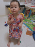 長命富貴女童裙子寶寶連衣裙公主裙女孩連衣裙夏季小童衣服洋氣時尚百褶裙 龍行龘龘紅 90cm 曬單實拍圖