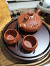 月壺茗清 宜興紫砂壺純手工泡茶壺名家金獎茶具作品魚(yú)化龍茶壺套裝 魚(yú)化龍（朱泥款） 曬單實(shí)拍圖