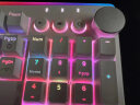 irocks 艾芮克K71M有线游戏键盘无冲突旋钮RGB粉红色机械键盘 粉红色 青轴 实拍图