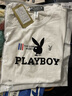 花花公子（PLAYBOY）短袖T恤男潮流2025春夏季男士體恤打底衫圓領(lǐng)上衣男裝 白色 2XL 曬單實(shí)拍圖