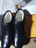 老人頭男靴冬季新品棉鞋男加厚羊毛保暖高幫鞋男牛皮休閑皮鞋男厚底防滑中老年爸爸鞋毛靴子特大碼47 黑色黑底 42 曬單實(shí)拍圖