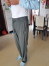 啄木鳥(niǎo)高彈冰絲休閑褲男夏季薄款寬松直筒運動(dòng)男褲中年爸爸裝速干褲子男 灰綠色 【夏冰絲薄款】 XL 【推薦體重142-152斤穿】 曬單實(shí)拍圖
