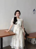 飛鳥(niǎo)和新酒圓領(lǐng)碎花國風(fēng)連衣裙女短袖夏季寬松新中式女裙 滿(mǎn)幅圖案米白HPA03 S 曬單實(shí)拍圖