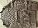 帕羅（PALUOPO）慵懶風(fēng)羊絨衫女絞花半高領(lǐng)提花休閑毛衣100%山羊絨針織衫Et20037R 淺咖夾花 M 160/100 曬單實(shí)拍圖