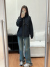 TOMMY HILFIGER【輕舒適】25新款春夏女防潑水輕薄休閑連帽風(fēng)衣款?yuàn)A克03979 藏青色DW5 XS （推薦：80-100斤） 曬單實(shí)拍圖