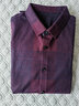 恒源祥秋冬季含羊毛長(cháng)袖襯衫男士高端加厚打底衫格子休閑襯衣外套免熨燙 紫紅 XL 175 曬單實(shí)拍圖