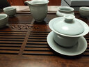 漢唐茶盤(pán)黑紫檀實(shí)木功夫茶托盤(pán)茶臺茶托大號排水儲水式大博古茶具套裝 黑紫檀大博古+汝窯蓋碗10件套 曬單實(shí)拍圖