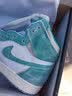 耐克（NIKE）【潮】Air Jordan aj1板鞋男女新款中高幫休閑運(yùn)動(dòng)耐磨籃球鞋 DJ4695/554724-122白黑紅 36.5 GS女 曬單實(shí)拍圖