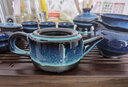 建盞功夫茶具套裝家用窯變釉中式茶壺蓋碗茶杯茶洗簡(jiǎn)約陶瓷禮盒 小蘭香(黑檀色)茶具套裝-兔豪盞/方圓壺 曬單實(shí)拍圖
