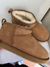 梵紀（VOCHAIN）斷碼清倉澳洲羊毛雪地靴女短筒皮毛一體加絨加厚短款保暖大碼男 栗色 38 曬單實(shí)拍圖