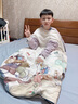 秦羅敷蠶絲睡袋 小孩小學(xué)秋冬加厚兒童寶寶防踢被神器四通通用款 星際搬家 大碼100~165高300G蠶絲20~27℃ 曬單實(shí)拍圖