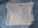 米子旗白色長(cháng)袖純棉T恤女2025年春秋季寬松韓版閨蜜裝 春秋咖字3139左胸小 白色 M 100-110斤 曬單實(shí)拍圖