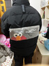 森馬[森馬x芝麻街]森馬羽絨服男oversize上衣冬新款卡通保暖外套 黑色90001 175/92A/L 曬單實(shí)拍圖