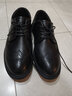 洛克華菲（Rock Fairwhale） 新款運動(dòng)休閑鞋真皮透氣男鞋歐美皮鞋男英倫風(fēng)低幫系帶男士鞋子 黑色 40 曬單實(shí)拍圖