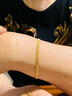 菜百首飾 黃金手鏈 足金5G工藝閃耀金簡(jiǎn)約潮流ins風(fēng)蛇形手鏈 時(shí)尚女款手鏈 計價(jià) YD 黃金手鏈 約4.12g 約17cm 曬單實(shí)拍圖
