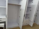 奥尚斯莱 衣柜 现代简约卧室家具木质带转角边柜组合大衣橱白色衣柜 衣柜+边柜带梳台款 六门衣柜 （主柜长2.4米） 实拍图