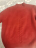 恒源祥羊毛衫女秋冬半高領(lǐng)套頭內搭毛衣寬松保暖短款媽媽裝針織打底衫 紅色 3XL 140-150斤穿 曬單實(shí)拍圖