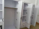 奥尚斯莱 衣柜 现代简约卧室家具木质带转角边柜组合大衣橱白色衣柜 衣柜+边柜带梳台款 六门衣柜 （主柜长2.4米） 实拍图