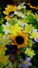 潤蕾 仿真太陽(yáng)花向日葵花束絹花假花塑料客廳裝飾擺放舞蹈拍攝道具 7頭向日葵 曬單實(shí)拍圖