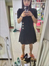 LISCN法式小香風(fēng)白色連衣裙夏季女裝裙子新款夏氣質(zhì)顯瘦百褶西裝裙女 黑色 1236# L 【建議100-120斤】 曬單實拍圖
