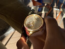 金仕盾（JIN SHI DUN）瑞士認證品牌手表男機械表陀飛輪鏤空男士手表夜光防水滿(mǎn)天星腕表 金仕盾-832-滿(mǎn)天星金色 曬單實(shí)拍圖