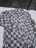 森馬長(cháng)袖襯衫男秋冬季復古棋盤(pán)格印花仿牛仔上衣純棉個(gè)性潮 黑灰色調00392 180/96A/XL 曬單實(shí)拍圖