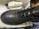 金利來(lái)男鞋新款皮鞋休閑鞋冬季高幫鞋頭層牛皮加絨運動(dòng)鞋系帶保暖鞋子男 黑色 39 曬單實(shí)拍圖