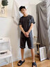 莫代爾三件套莫代爾男士睡衣夏季2024年加肥加大碼中年家居服套裝春秋款 霧藍(lán)色三件套 A類(lèi)面料 親膚柔軟  4XL 曬單實(shí)拍圖