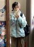 唐菓蜜羽絨棉服女冬季2024新款韓系時(shí)尚減齡學(xué)院風(fēng)學(xué)生面包服保暖棉衣女 薄荷綠 M 曬單實(shí)拍圖