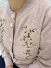 中老年人春秋媽媽外套奶奶毛衣女加絨加厚針織開衫冬裝老太太衣服 酒紅色（不加絨） 2XL (參考110-120斤) 曬單實拍圖