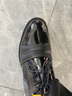 堡度馳男士皮鞋牛皮亮皮10厘米隱形內增高鞋8cm6結婚鞋牛皮正裝鞋 黑色(8cm) 42 曬單實(shí)拍圖
