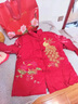 俞兆林（YUZHAOLIN）媽媽冬裝外套中老年女裝奶奶唐裝棉襖喜慶本命年紅色太太棉服 紅色 3XL (建議120-135斤) 曬單實拍圖