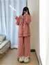 族瑪士柔軟半邊絨睡衣女秋冬季2025新款可外穿大碼珊瑚絨家居服套裝冬天 S83636#半邊絨套裝-淡雪莓紅 M 【建議80-125斤穿】 曬單實(shí)拍圖